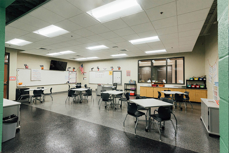 Creative Arts Classroom inside view of a classroom